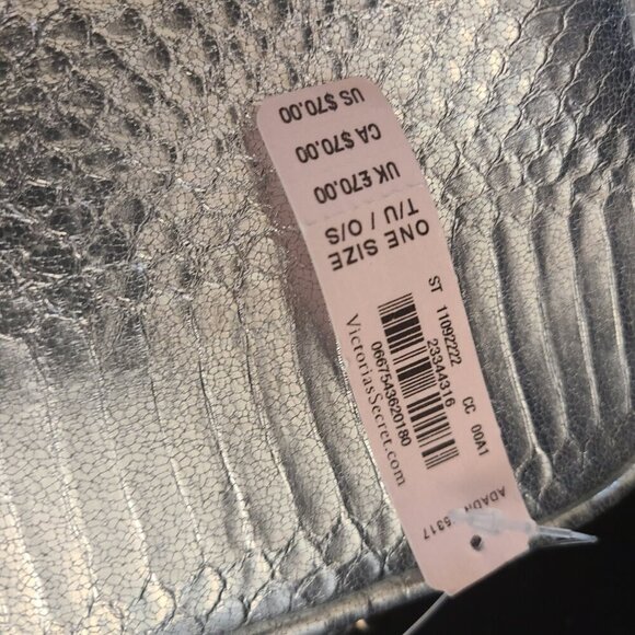 Victoria's Secret Silver Crossbody Purse w/Gold Chain Still Has Retail Tags - Picture 6 of 12
